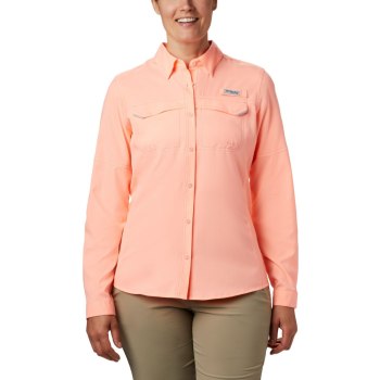 Columbia PFG Lo Drag Long Sleeve, Camisa Rosas Para Mujer | 879053-ZET